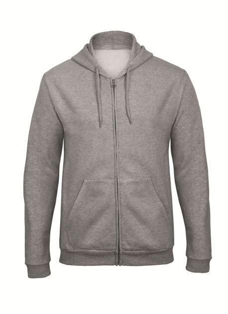 Hooded sweater Zip heather grey Hooded sweater Zip heather grey