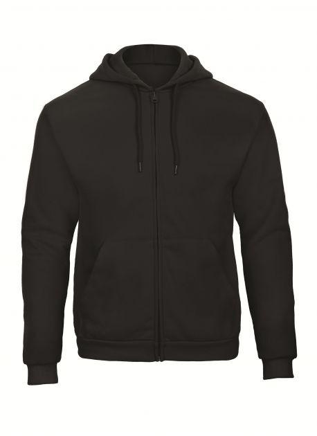 Hooded sweater Zip zwart Hooded sweater Zip zwart