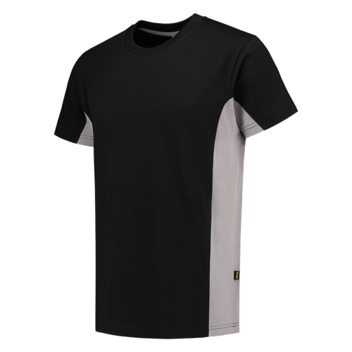 Tricolor T-shirt Bicolor zwart-grijs Tricolor T-shirt Bicolor zwart-grijs