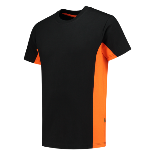 Tricolor T-shirt Bicolor zwart-oranje Tricolor T-shirt Bicolor zwart-oranje